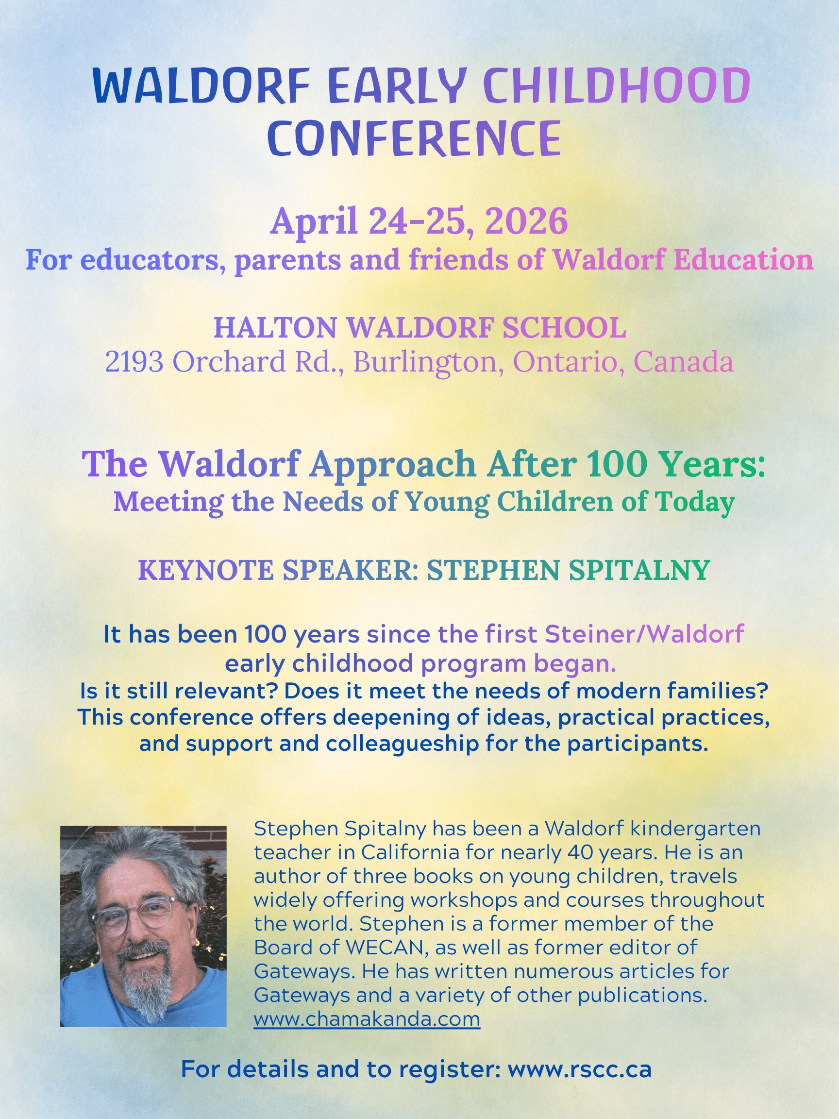 Waldorf Early Childhood Conference 2026, RSCC at Halton Waldorf School