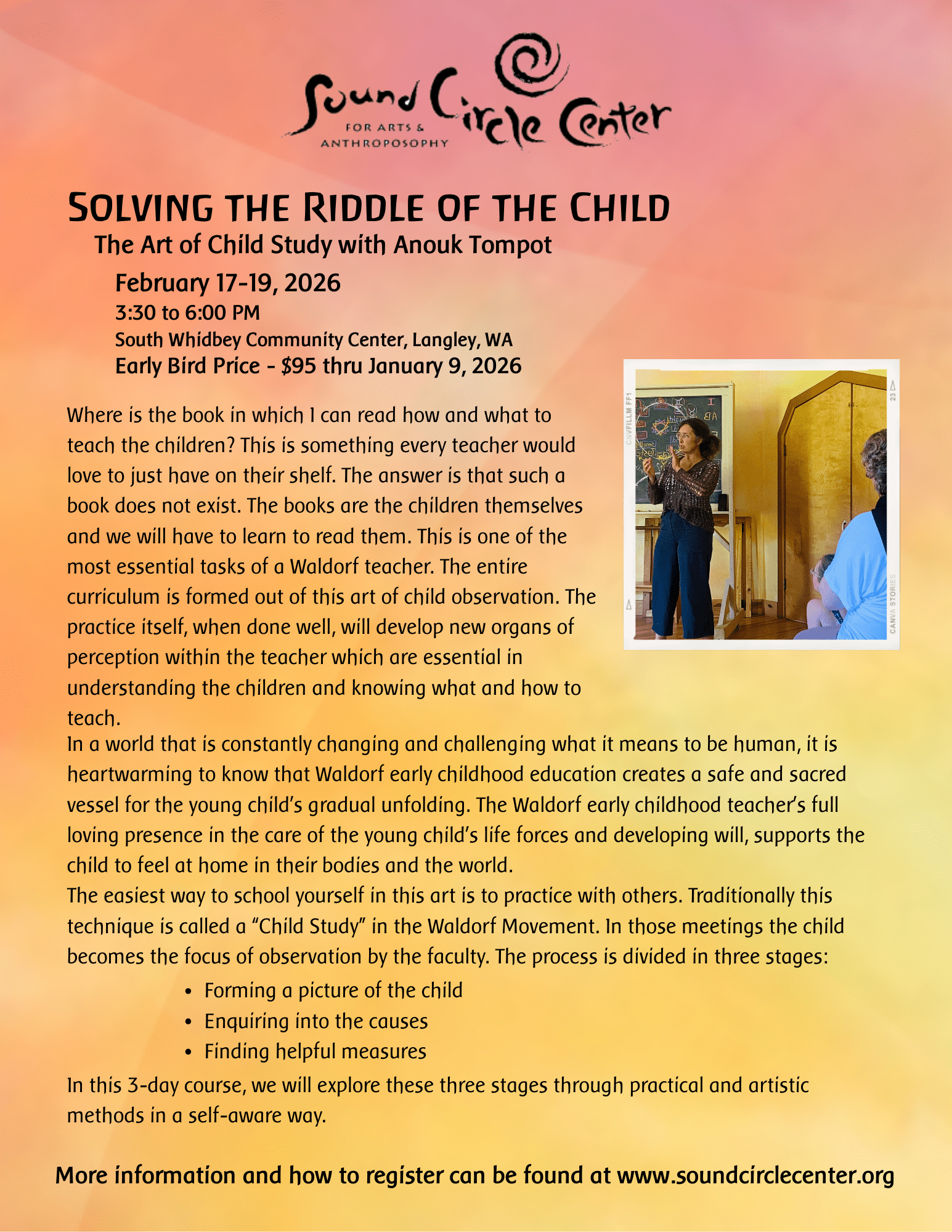 Solving the Riddle of the Child - The Art of Child Study from Sound Circle Center for Arts and Anthroposophy