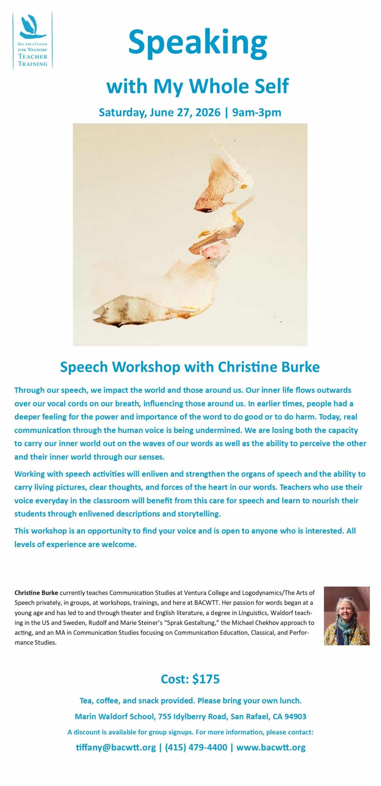 Speaking with My Whole Self, Bay Area Center for Waldorf Teacher Training