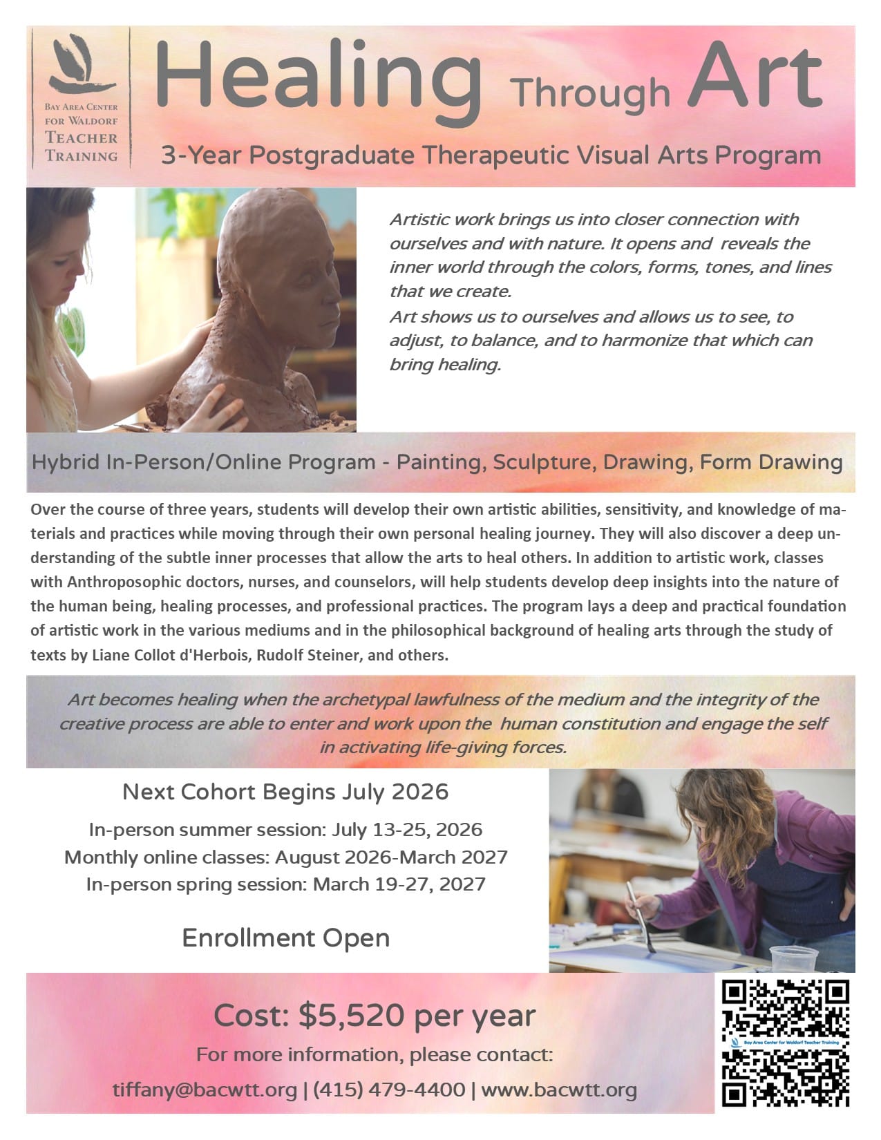 Healing Through Art Program, Bay Area Center for Waldorf Teacher Training